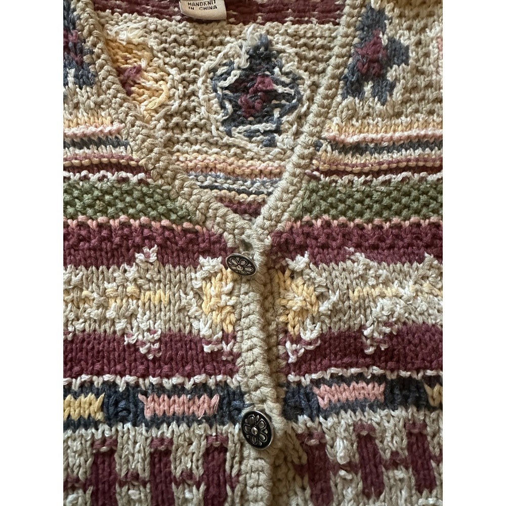 VTG Woolrich knit vest, floral- XL - Picture 4 of 6